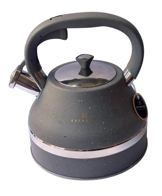 Чайник Edenberg 3.0 л из нержавеющей стали со свистком Серый (EB-8856)