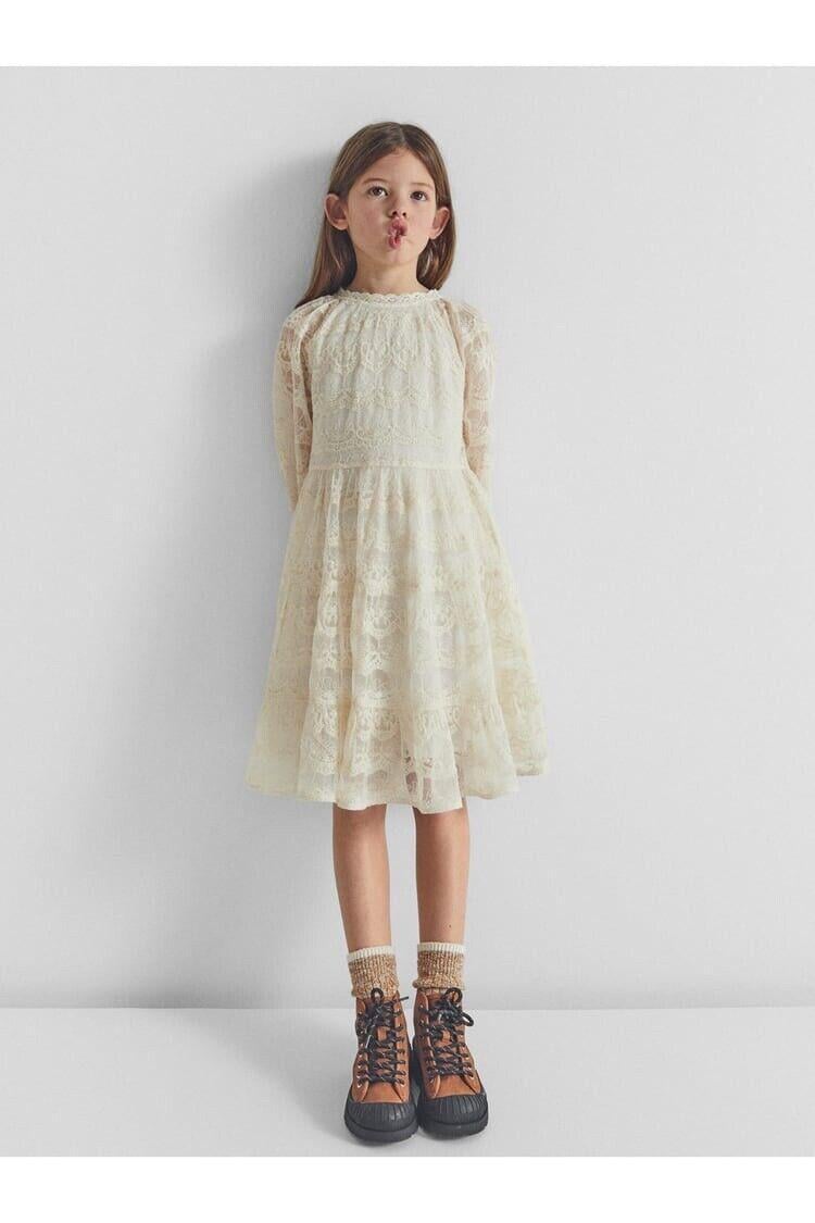 Платье кружевное для девочки Zara р. 128 Beige (7521600712)