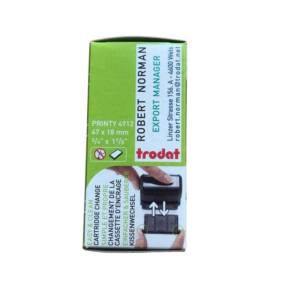 Штамп "Медогляд пройшов до рейсу допущено" на автоматическом оснащении Trodat 4912 47х18 мм Красный (2701973574) - фото 4