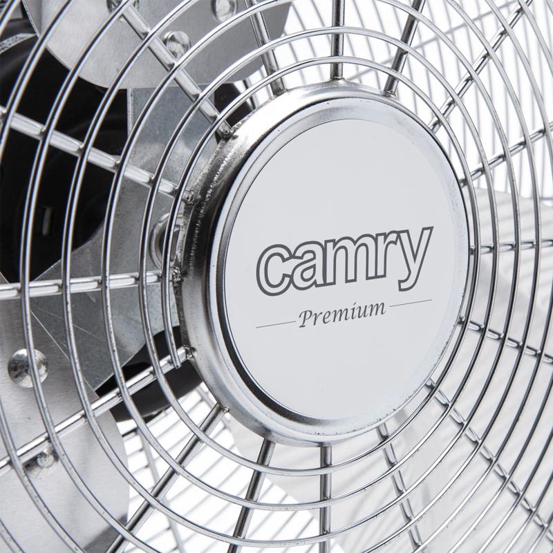 Вентилятор електричний підлоговий Camry 200 Вт з хромованої сталі кут нахилу 125° 3 швидкості (CR 7306) - фото 5