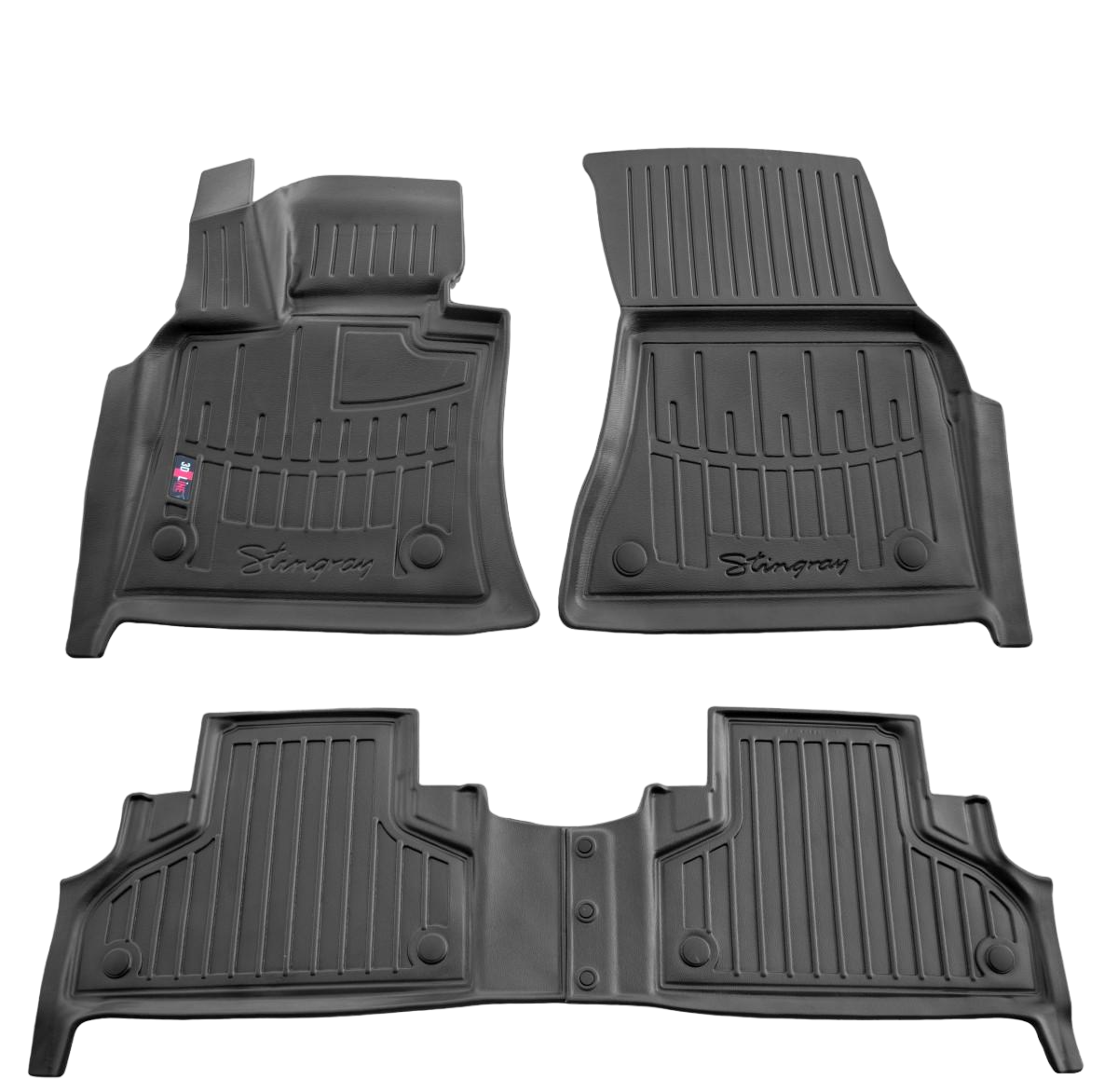 Коврики 3D Stingray в салон BMW X5 F15 2013-2018/X6 F16 2014-2019 с бортом 4 шт. Черный (5027064)