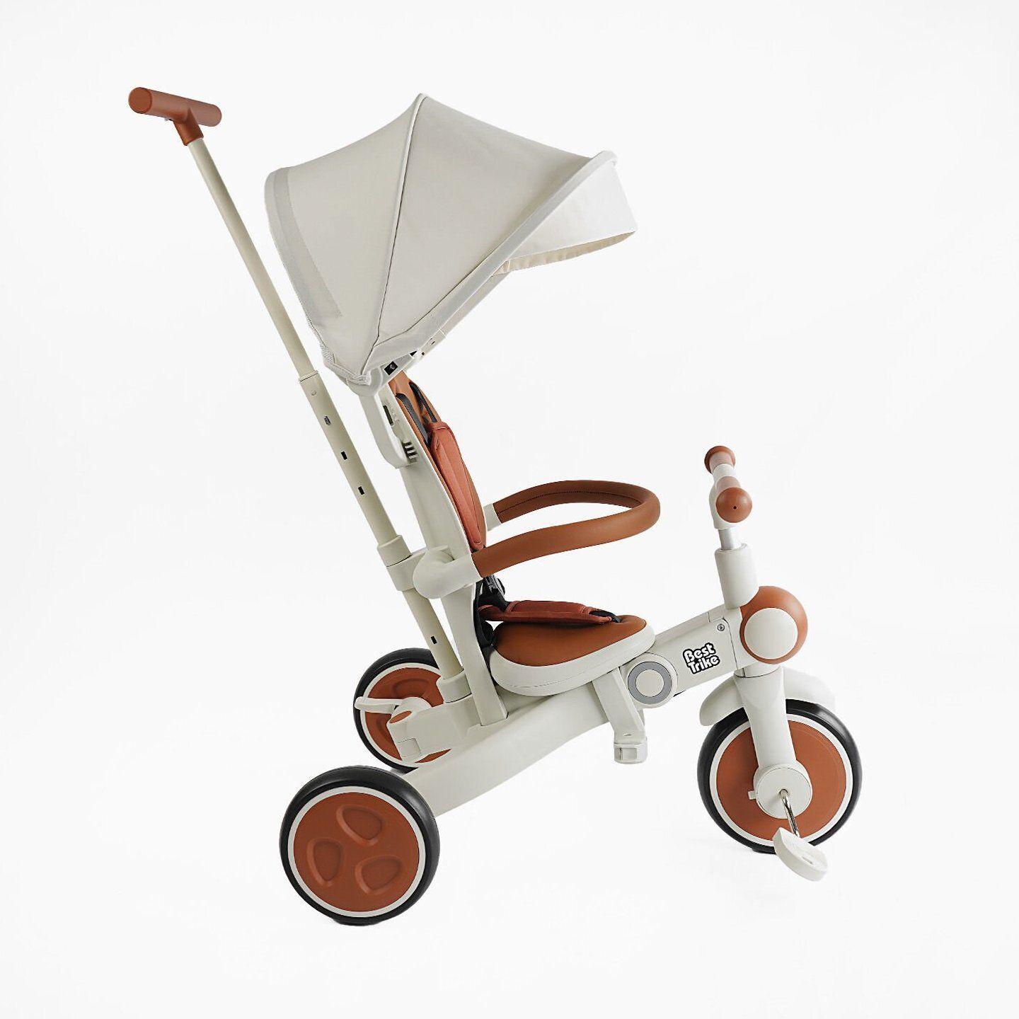 Велосипед-трансформер дитячий триколісний Best Trike BS-12 EVA складаний Коричневий (BS-12-707) - фото 2 Велосипед-трансформер дитячий триколісний Best Trike BS-12 EVA складаний Коричневий (BS-12-707) - фото 2