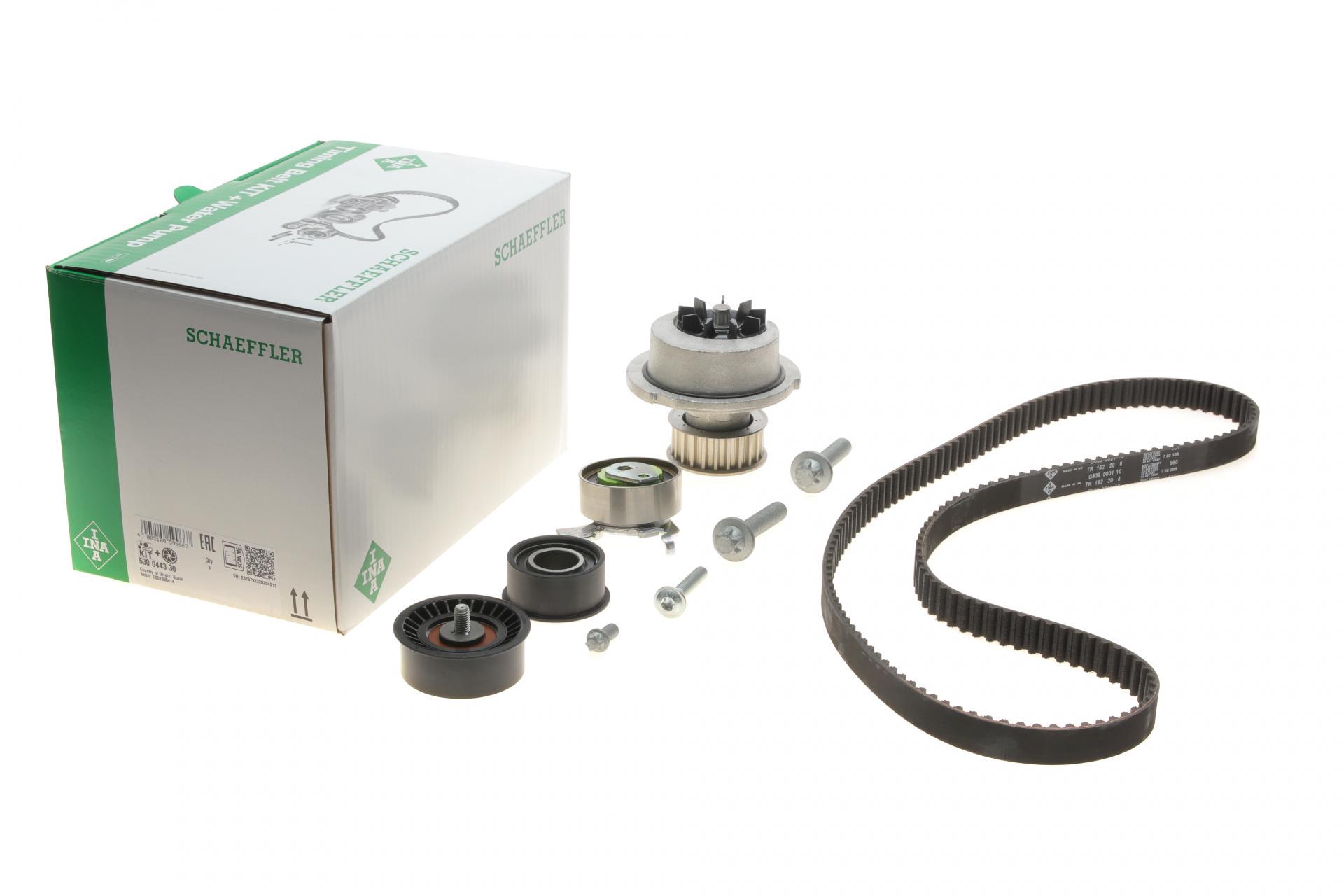 Комплект ГРМ и помпа INA Opel Astra G 1.4/1.6 16V 98-09 162x20 538 0024 10 (530 0443 30)