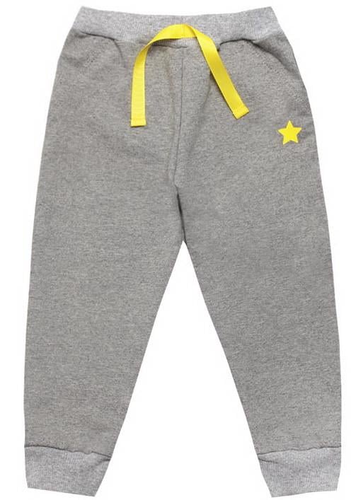 Брюки детские хлопковые теплые для мальчика Gabbi BR-19-26 Зоомир 62 см Серый (11775)