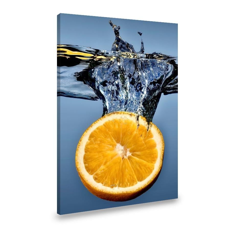 Картина на холсте Половинка апельсина в воде 80x54 см (254VP_L)
