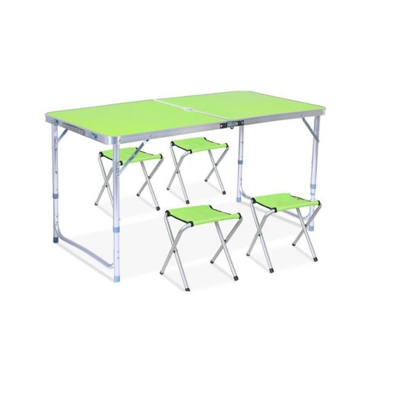 Стіл для пікника Folding table  4 Chair NO.4 Зелений (45111) - фото 1