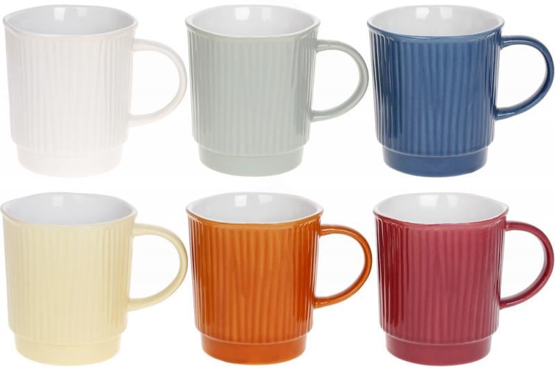 Набір керамічних кухлів Палаццо 390 мл 6 шт. Набір керамічних кухлів Палаццо 390 мл 6 шт.