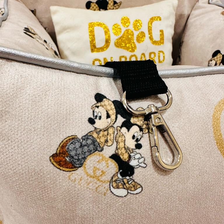 Автокресло для собак Amore mio Cane Small Mikky Gucci до 5 кг 50х45х25 см (CS-0023) - фото 2