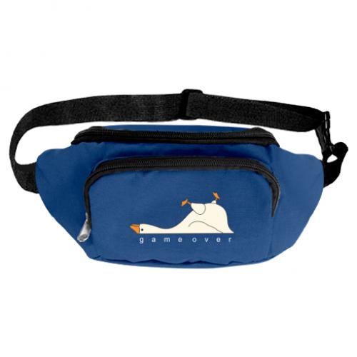 Поясная сумка-бананка Гусь - game over Темно-синий (15543152-8-192427)