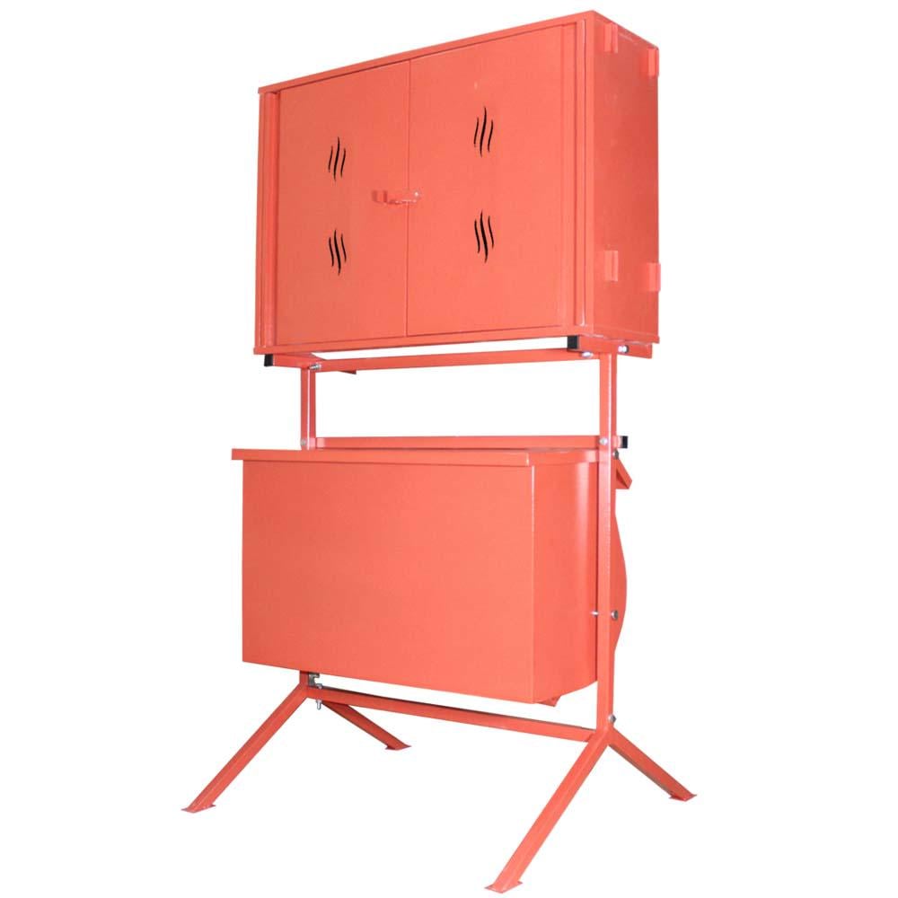 Стенд пожежний закритого типу з перекидним ящиком для піску