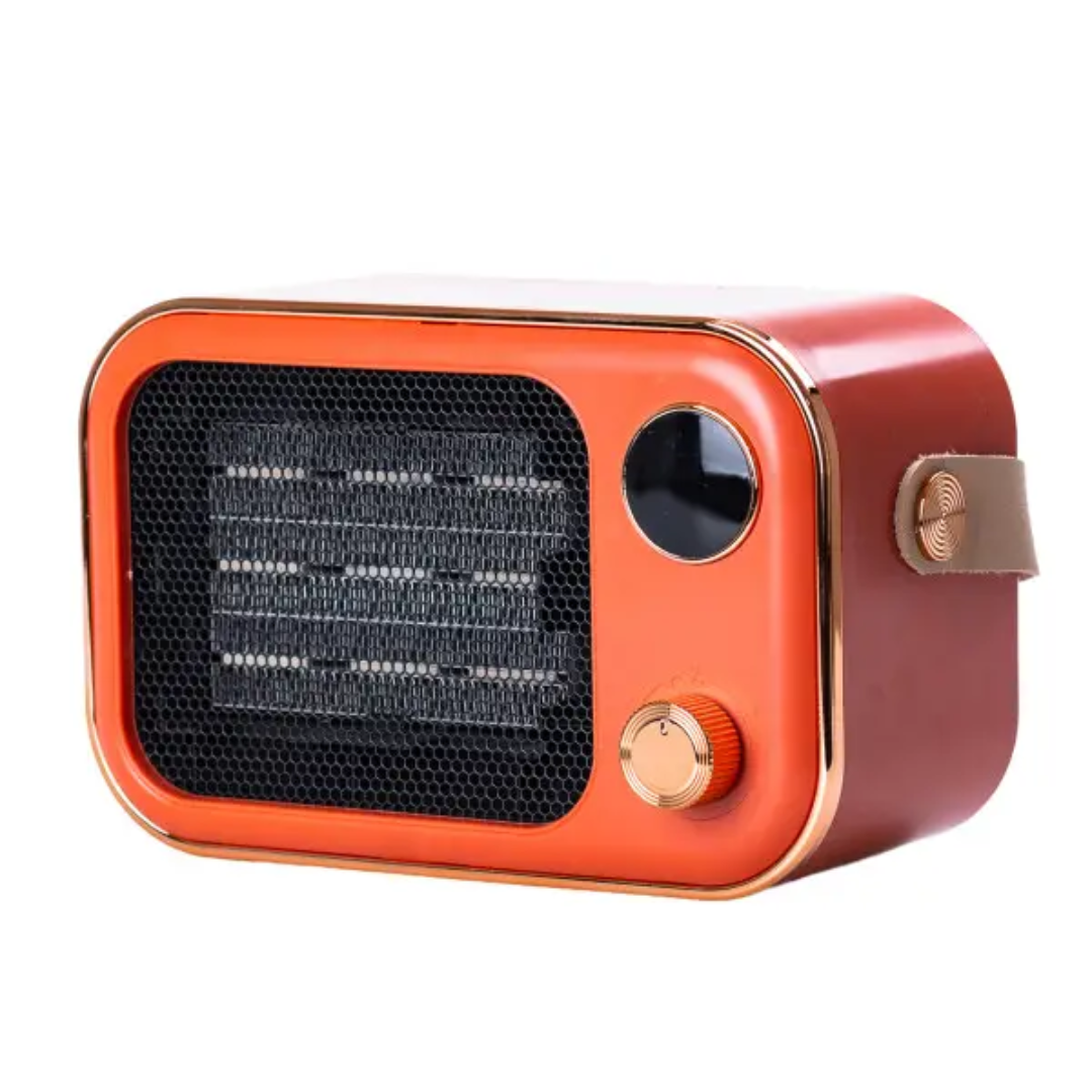 Тепловентилятор портативный 1200 Вт с керамическим нагревательным элементом Оранжевый