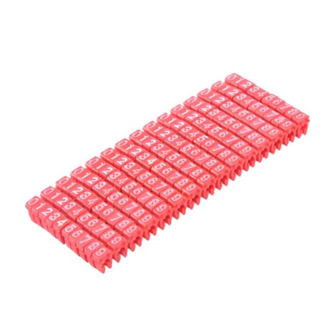 Комплект цифр-маркеров УЕК № 0-9 d 2,0-3,1 мм 1,5 мм2 150 шт. Красный (DART.M0-С-R)