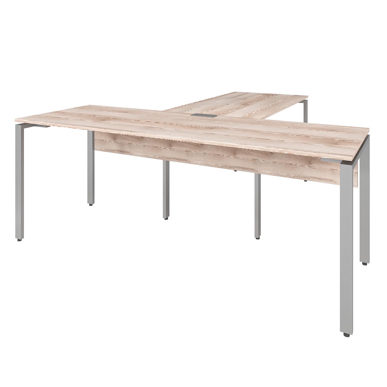 Офисный письменный стол Loft Details KMB200 с брифингом Сосна лофт кремовая с царгой