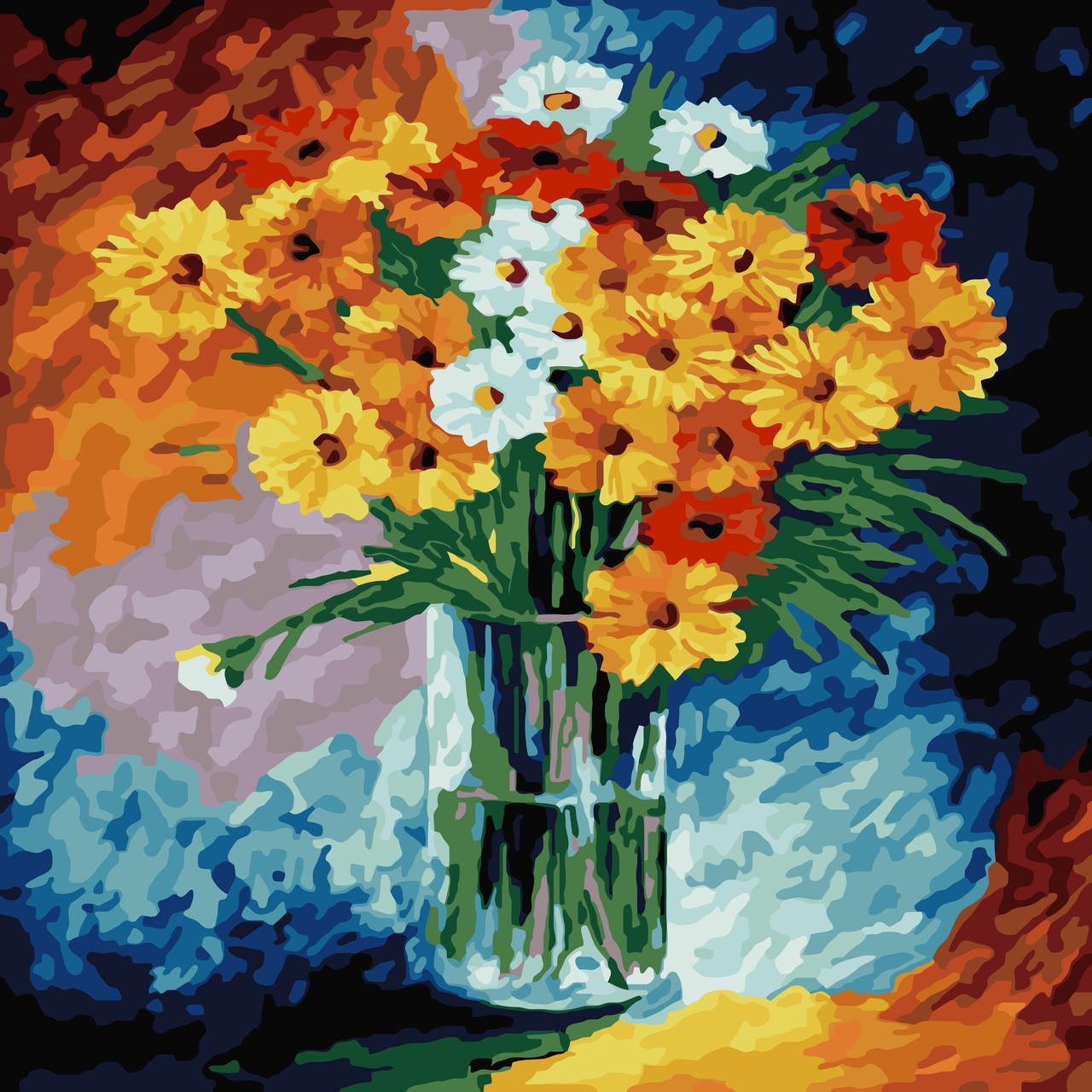 Картина по номерам Идейка Ромашки 40x40 см (skl-КНО2021)