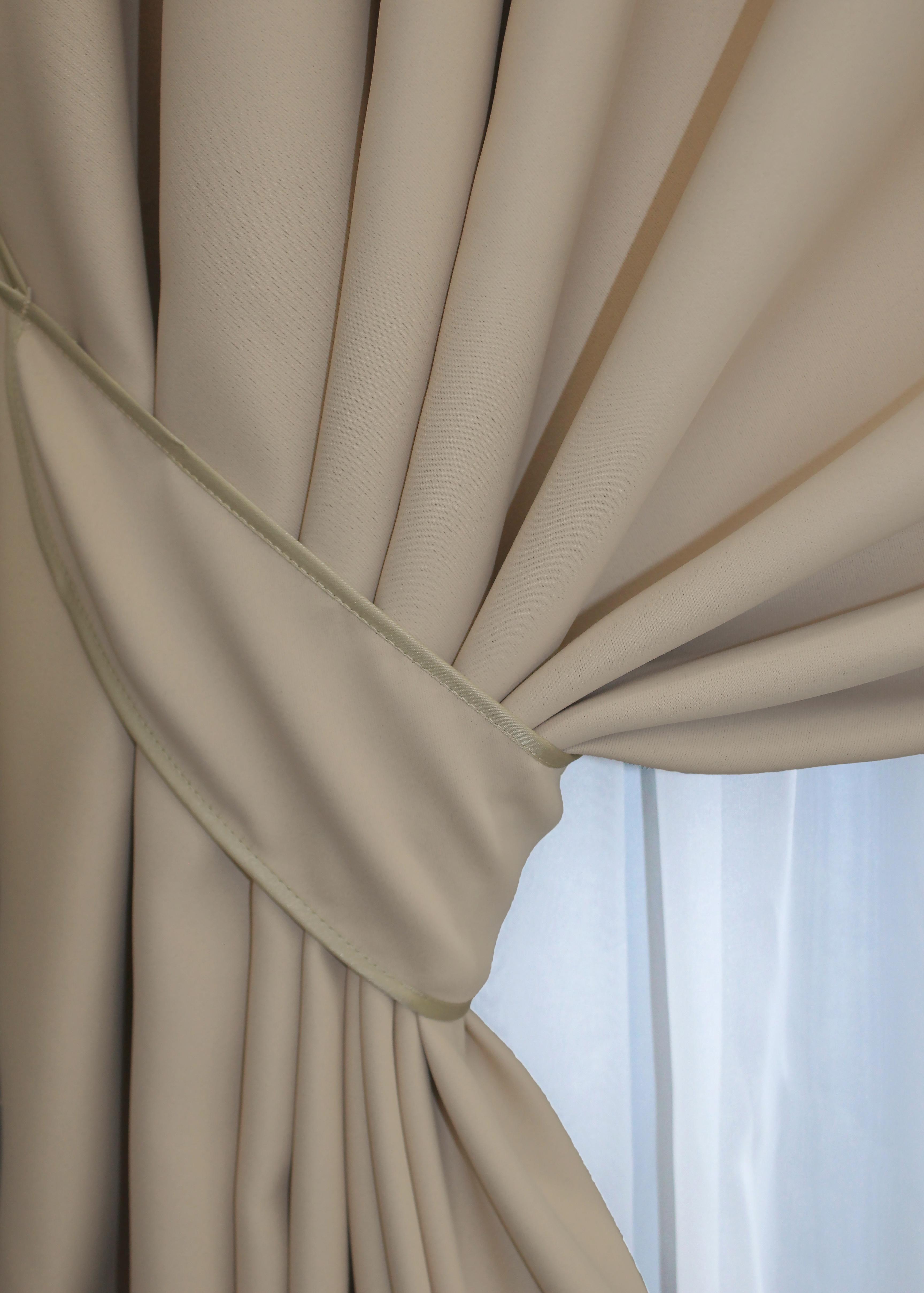 Комплект штор VR-Textil Fusion Dimout №827ш 100х270 см 2 шт. Бежевый (31-565) - фото 3 Комплект штор VR-Textil Fusion Dimout №827ш 100х270 см 2 шт. Бежевый (31-565) - фото 3