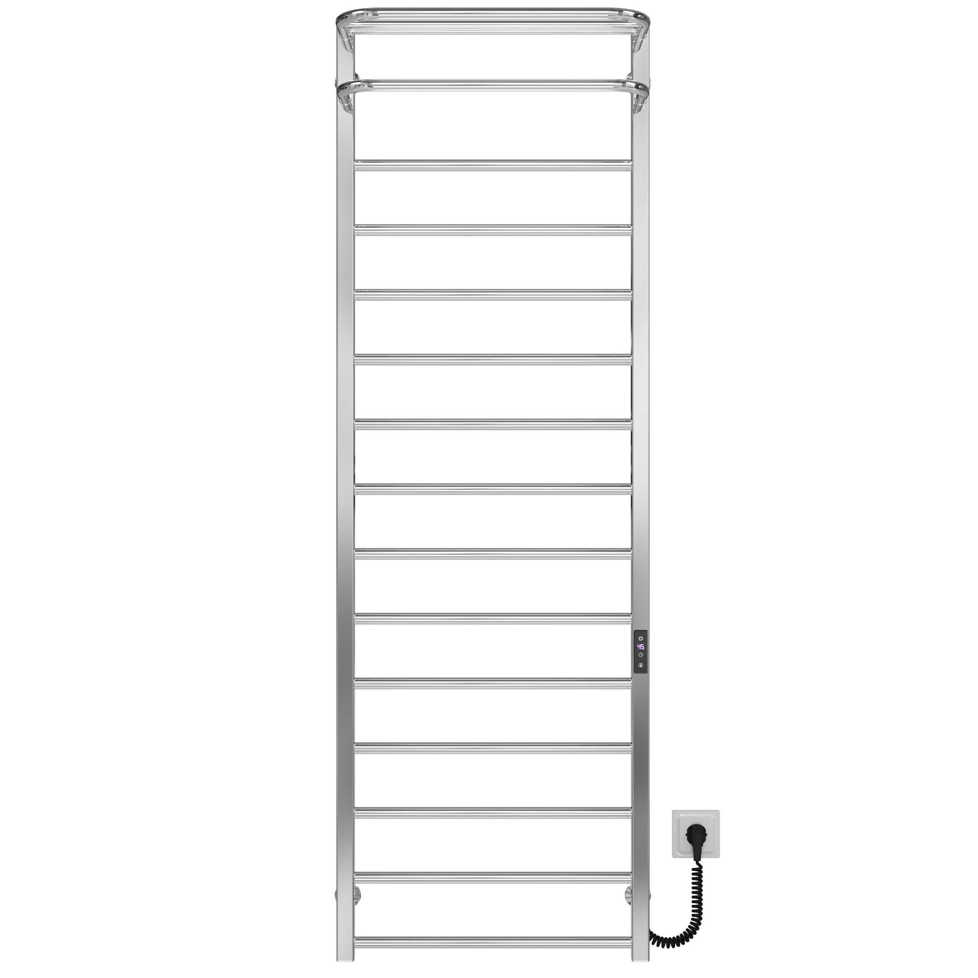 Полотенцесушитель электрический Deffi Lux Hotel П15 JD04 правое подключение нержавеющая сталь 600х1600 мм Хром (A.LH.160.60.15.E.C.R.2)