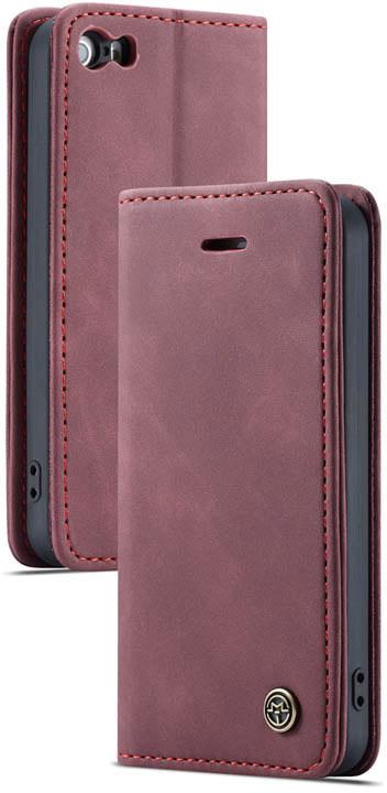 Чехол книжка с магнитом iPhone 5 5S SE CaseMe Wine (29263-42)