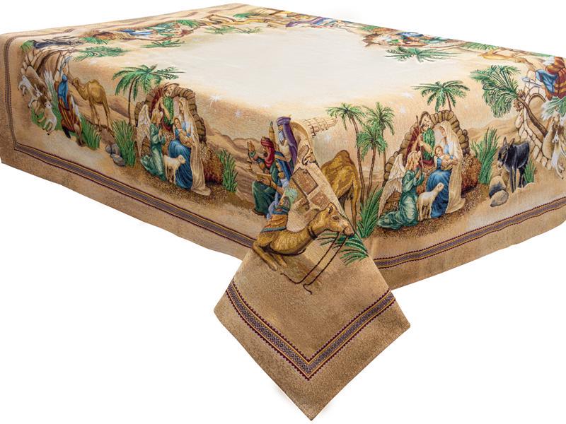 Скатерть гобеленовая Lefard Sagrada familia lurex с люрексом 140x120 см (732-318)