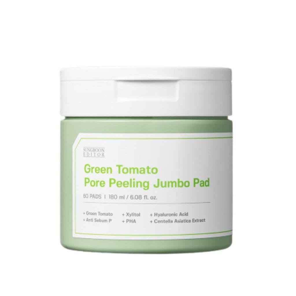 Пілінг-пади з екстрактом зеленого помідора Sungboon Editor Green Tomato Pore Peeling Jumbo Pad 60 шт. 180 мл (8809684568750)