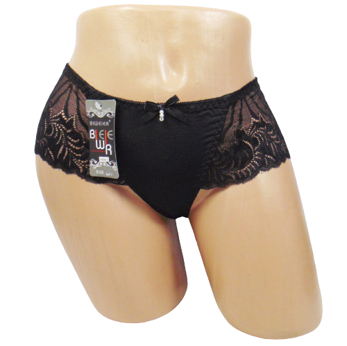 Женские трусики бразилиана Biweier 19291 XL Черный (1684389656)