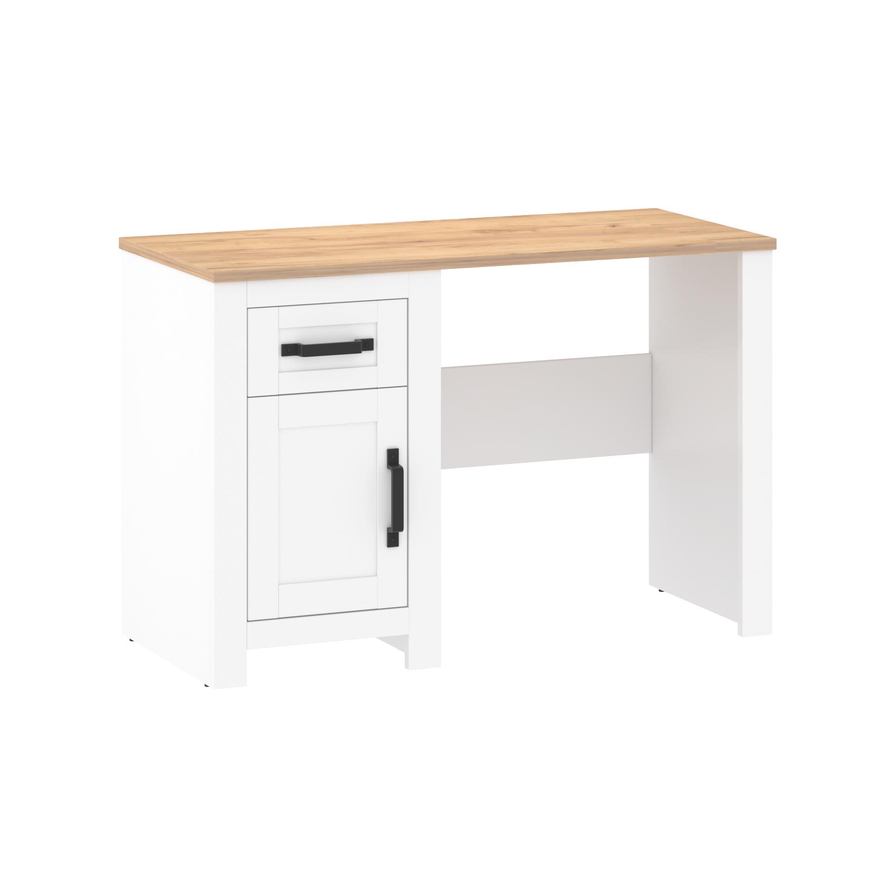 Стол письменный Blonski Lanzette dT 1д1ш 765х1150х520 мм Нимфеа альба/Крафт золотой