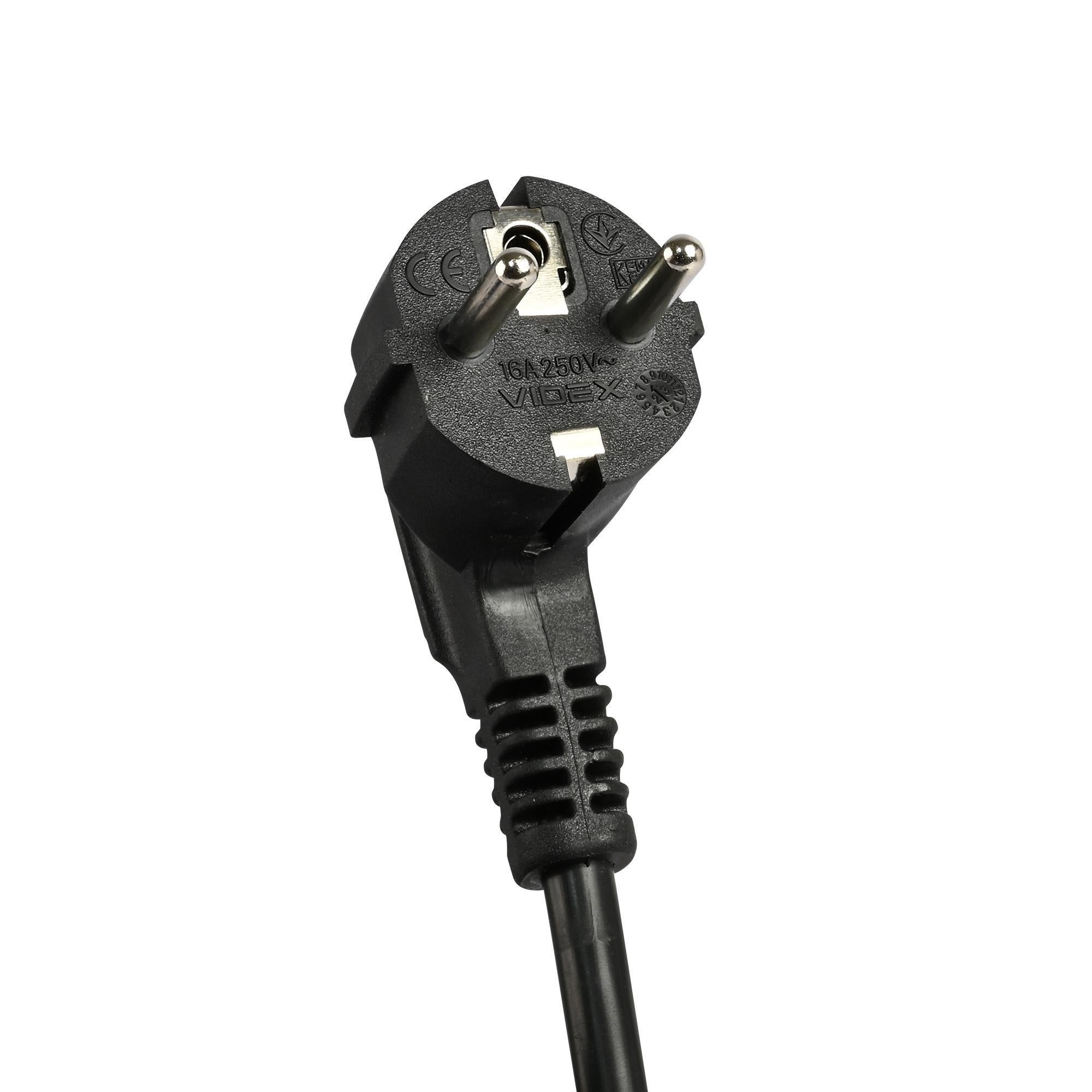 Подовжувач Videx ONCORD USB-QC 3.0/USB-C 4 гнізда із заземленням/кнопкою/шторками 3,4А 20W 3 м Чорний (VF-PD43G1QC1PD-B) - фото 10