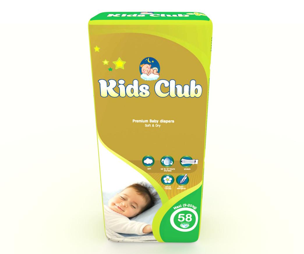 Підгузники Kids Club р. 4 Maxi 9-20 кг 58 шт. (11011854) - фото 2