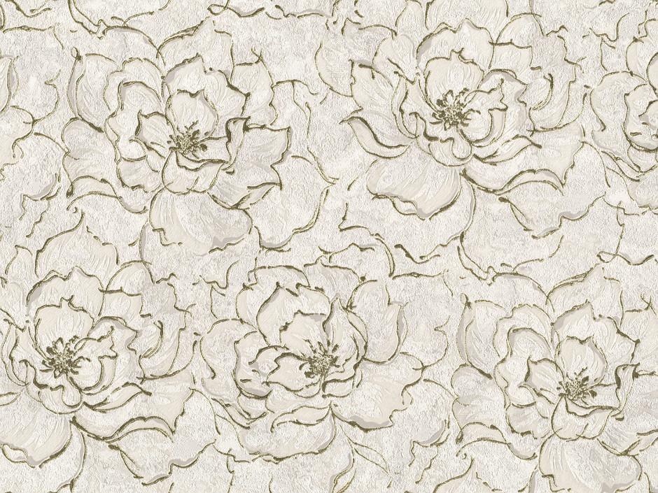 Обои флизелиновые Primo Флоренция 9007-06 Декор винил горячего тиснения 1,06х10,05 м Белый