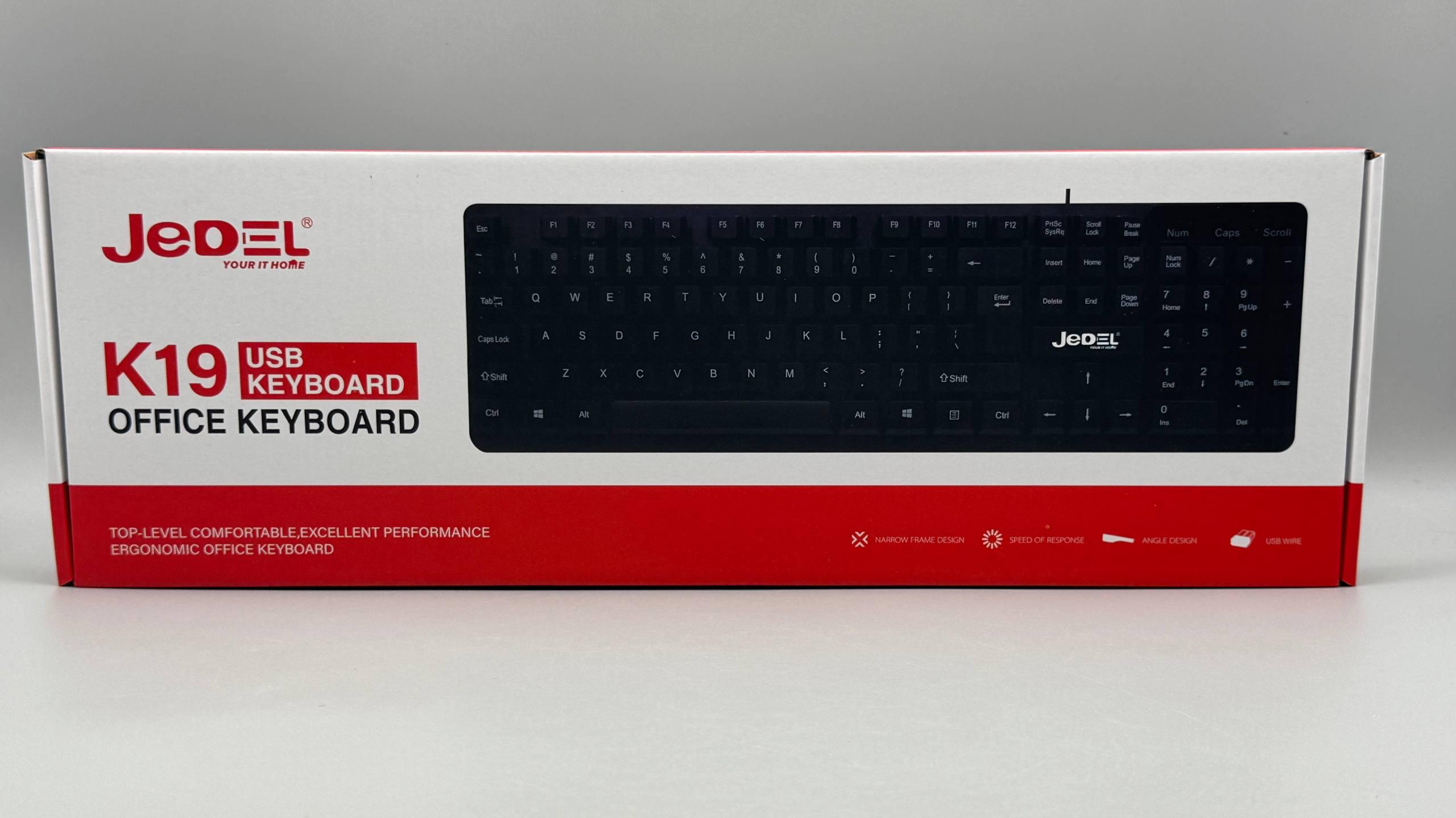 ᐉ Клавіатура провідна Jedel USB Чорний (K19) • Краща ціна в Києві