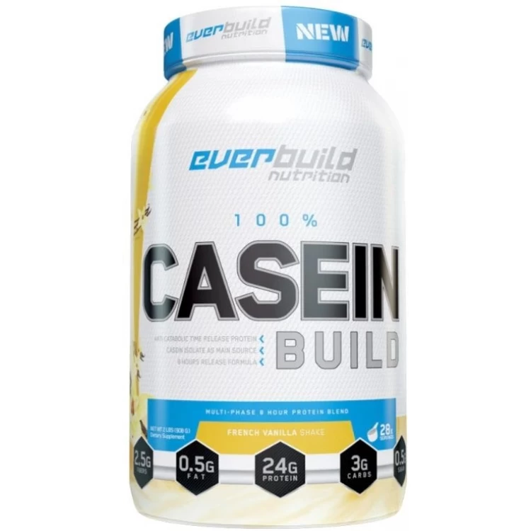 Казеин мицеллярный Everbuild Nutrition Micellar Casein Build Французская ваниль 908 г