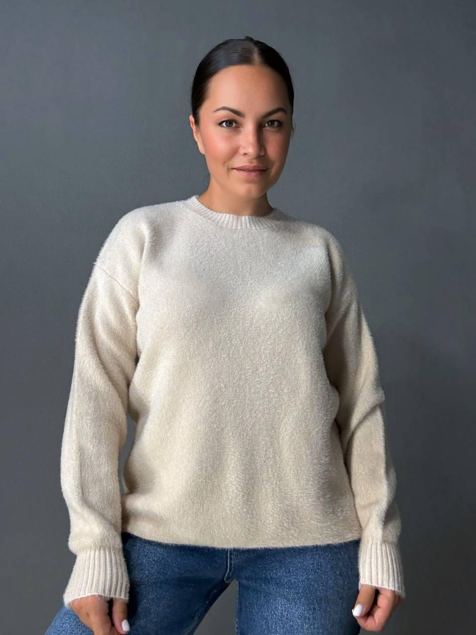 Свитер женский Fancy Matinee 5977 ангора базовый OS Бежевый (5037)