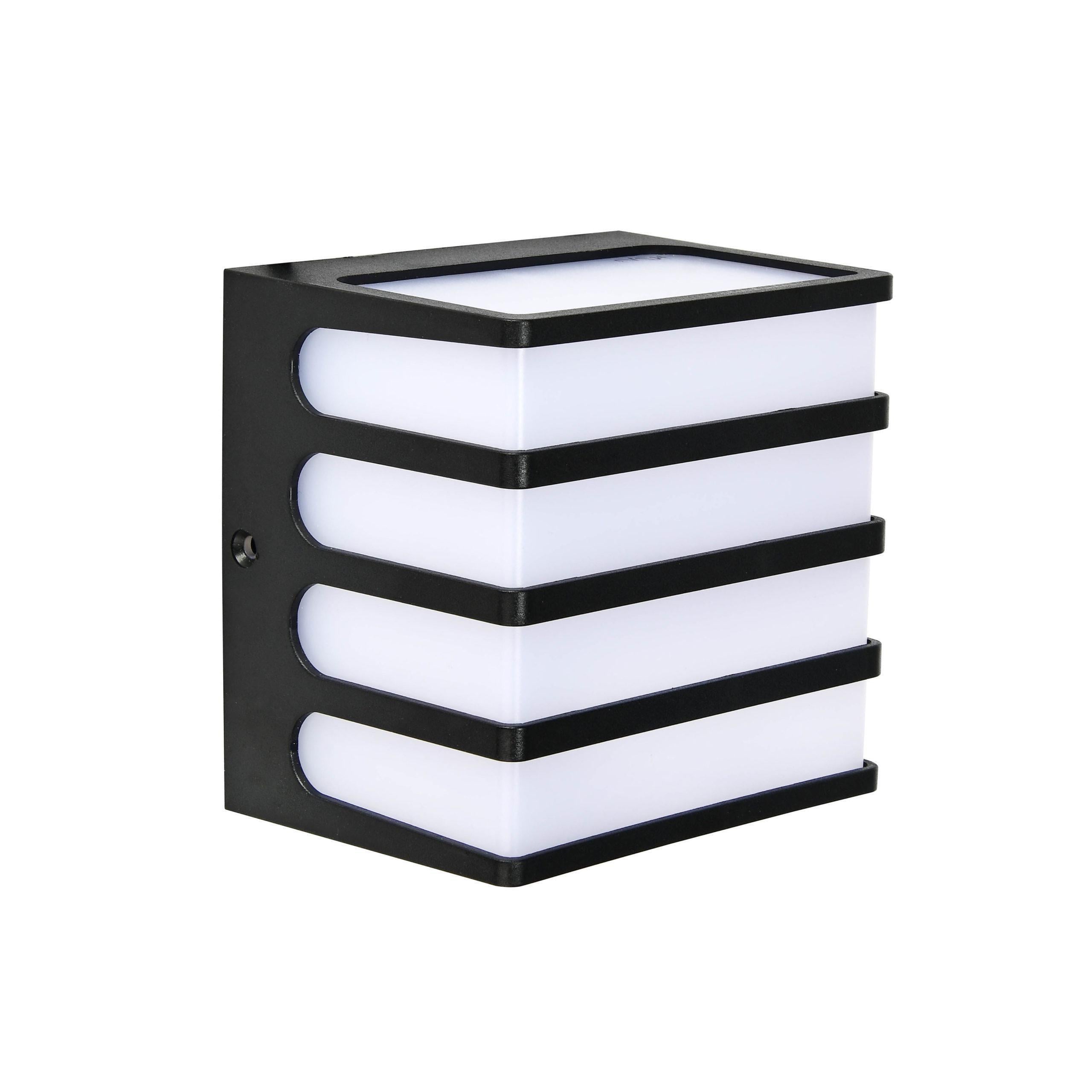 Светильник садово-парковый настенный HOROZ ELECTRIC решетка CUBE-G LED 8W 4200K 770Lm 100-265V IP65 Черный (00000042481)