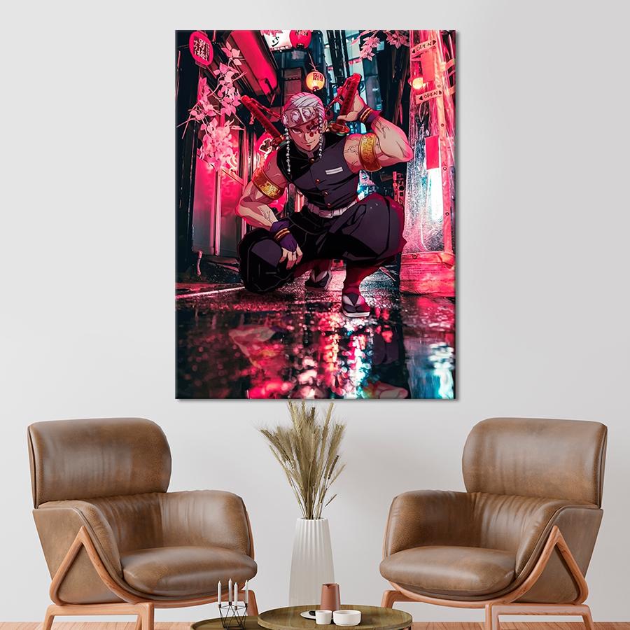 Настенний декор Тенген Узуй из аниме Клинок рассекающий демонов 50x38 см (YA-102)