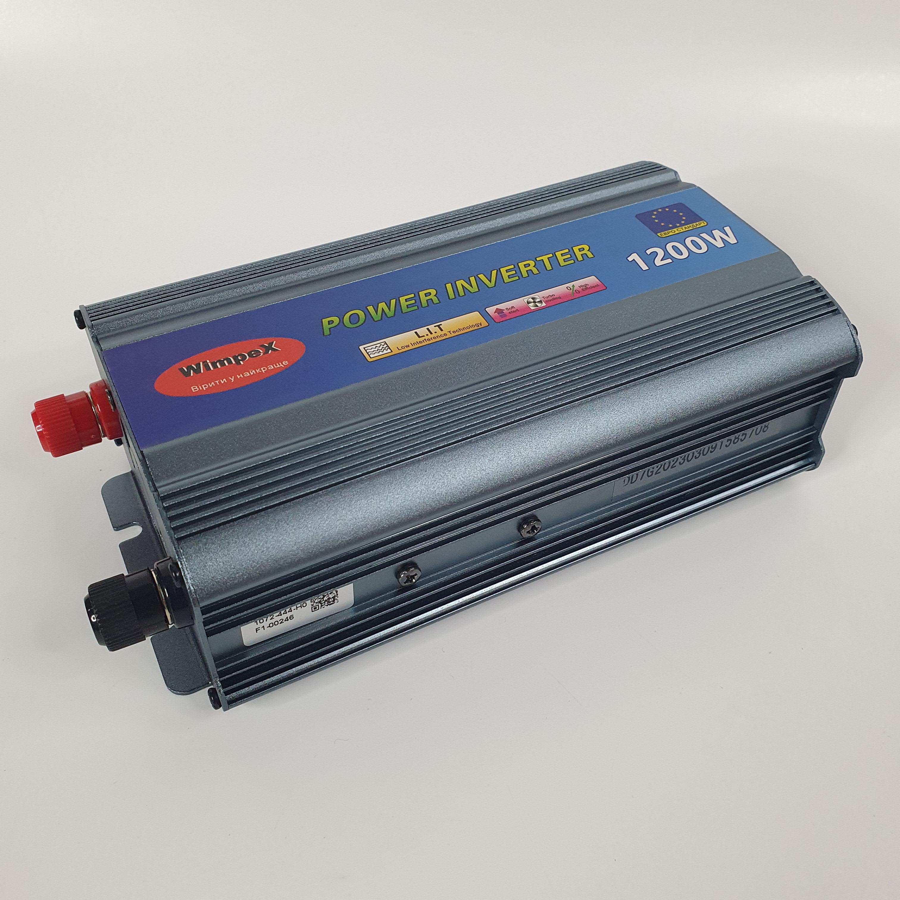 Перетворювач напруги Wimpex Inverter із частотою 50 Гц 1200W 12V-220V (WX-1200V) - фото 5