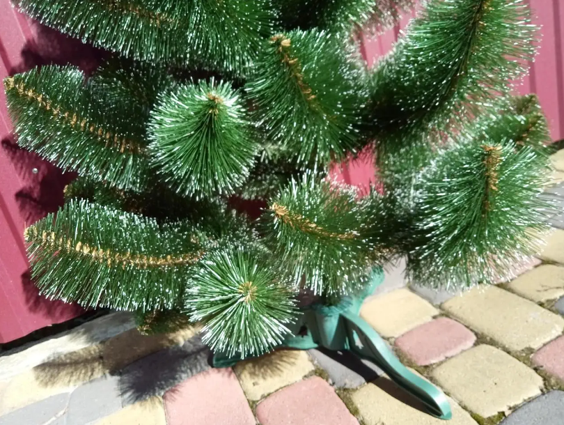 Штучна сосна з ПВХ з підставкою 1 м Темно-Зелений/Білий (NYT15264) - фото 4 Штучна сосна з ПВХ з підставкою 1 м Темно-Зелений/Білий (NYT15264) - фото 4