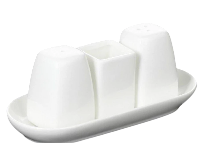 Набір порцеляновий Wilmax сільниця/перечниця/зубочистки (WL-996005)