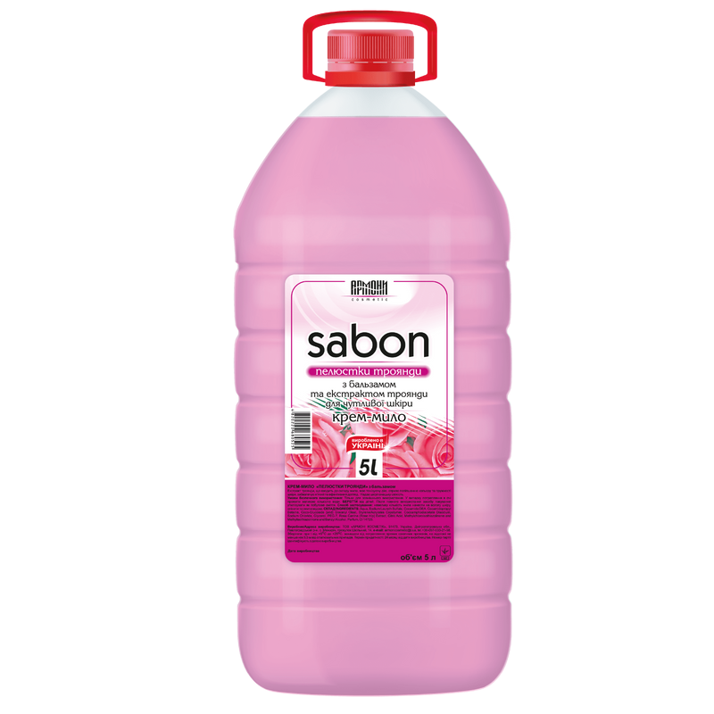 Крем-мыло жидкое с бальзамом Армони Sabon Лепестки розы 5 л (7713)