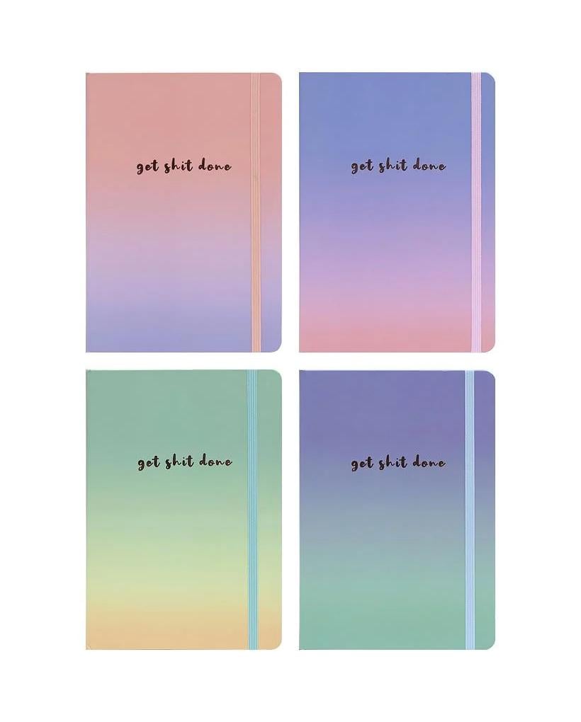 Набор детских блокнотов Malevaro "Get Shit Done" на резинке 80 листов клетка 105x75 мм