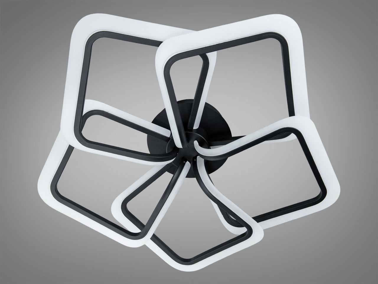 Люстра потолочная LED для гостиной Diasha WG5146 85 Вт Черный (WG5146/5BK)