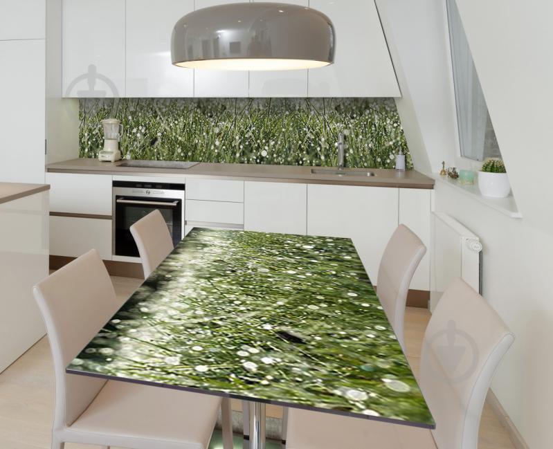 Наклейка 3Д виниловая на стол Zatarga «После летнего дождя» 600х1200 мм для домов, квартир, столов, кофейн,