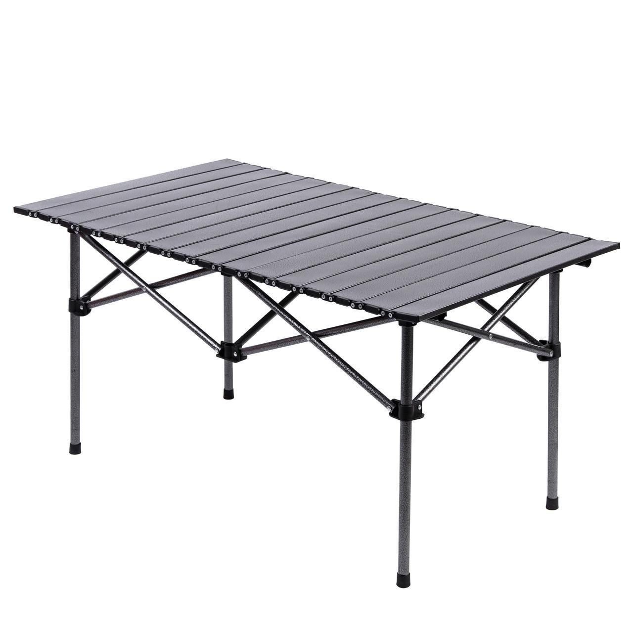 Стол туристический для пикников складной 95x55x50 см Черный