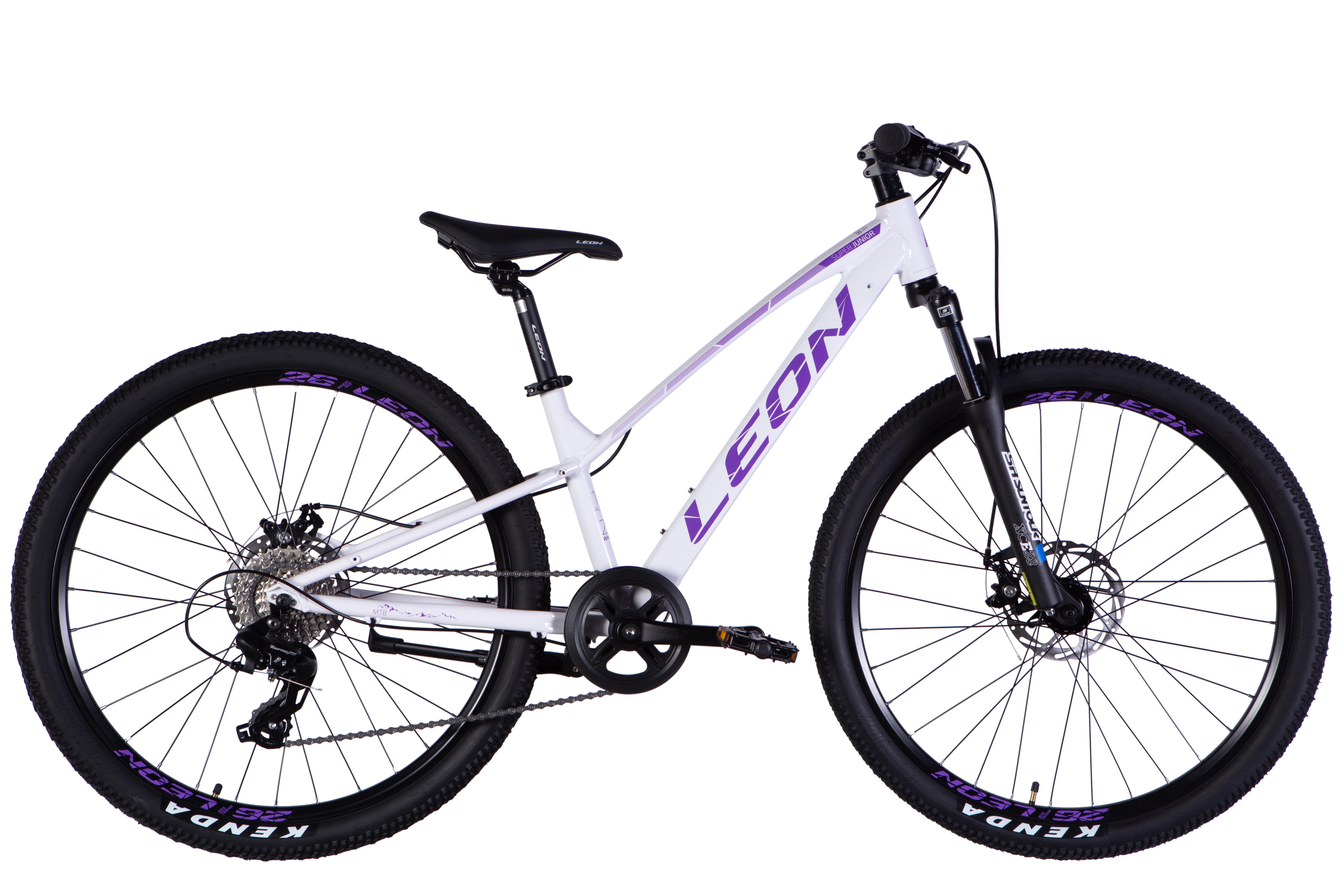 Велосипед Leon 2025 SUPER JUNIOR DD CS AL 26" рама 13" Белый с сиреневым (OPS-LN-26-107) - фото 1 Велосипед Leon 2025 SUPER JUNIOR DD CS AL 26" рама 13" Белый с сиреневым (OPS-LN-26-107) - фото 1