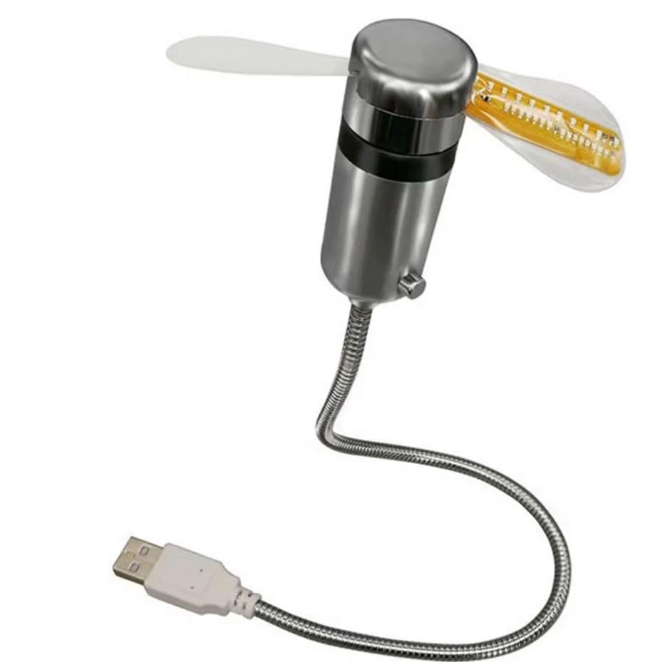 Вентилятор USB с LED подсветкой с часами и градусником 330 mAh (2296428867)