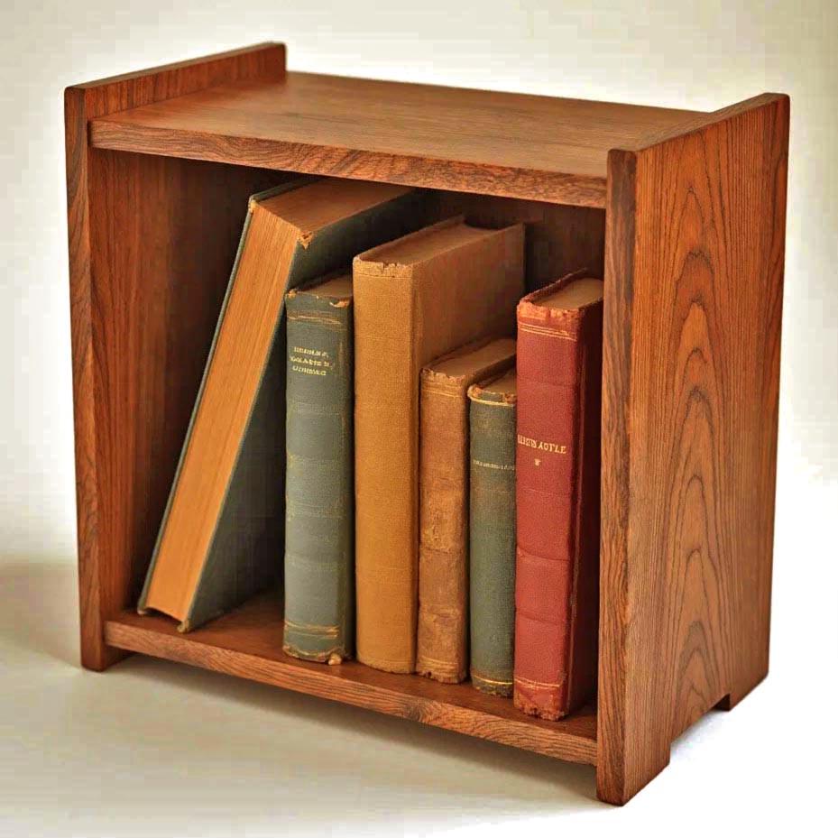 Полка книжная настольная из дерева Фудзара Охра (КПА-035004)