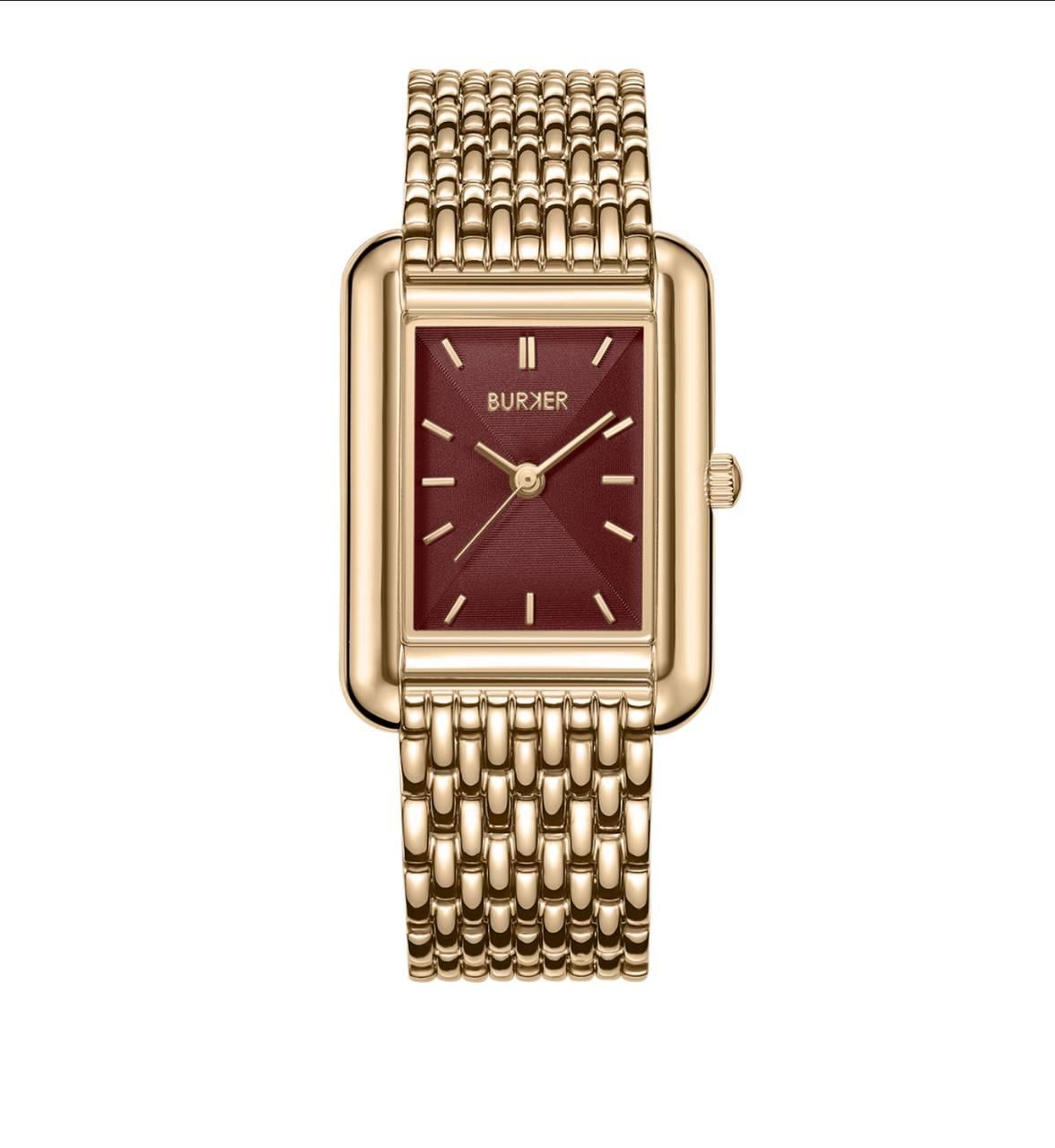 Наручний годинник жіночий Burker Olivia Gold/Burgundy (38427330)