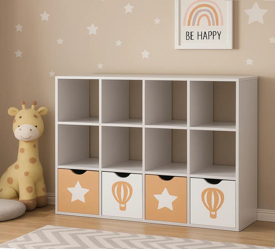 Стелаж для дитячих іграшок та книг Gap ST12 на 12 осередків 128х30х97 см Gold