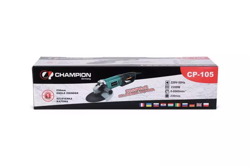 Болгарки кутова Champion CP-105 230 мм 6000 об/хв 2350 Вт (15087) - фото 2