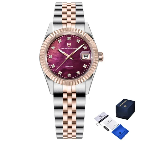 Наручные часы Pagani Design PD-1794L Silver-Rose Gold-Red (1986)