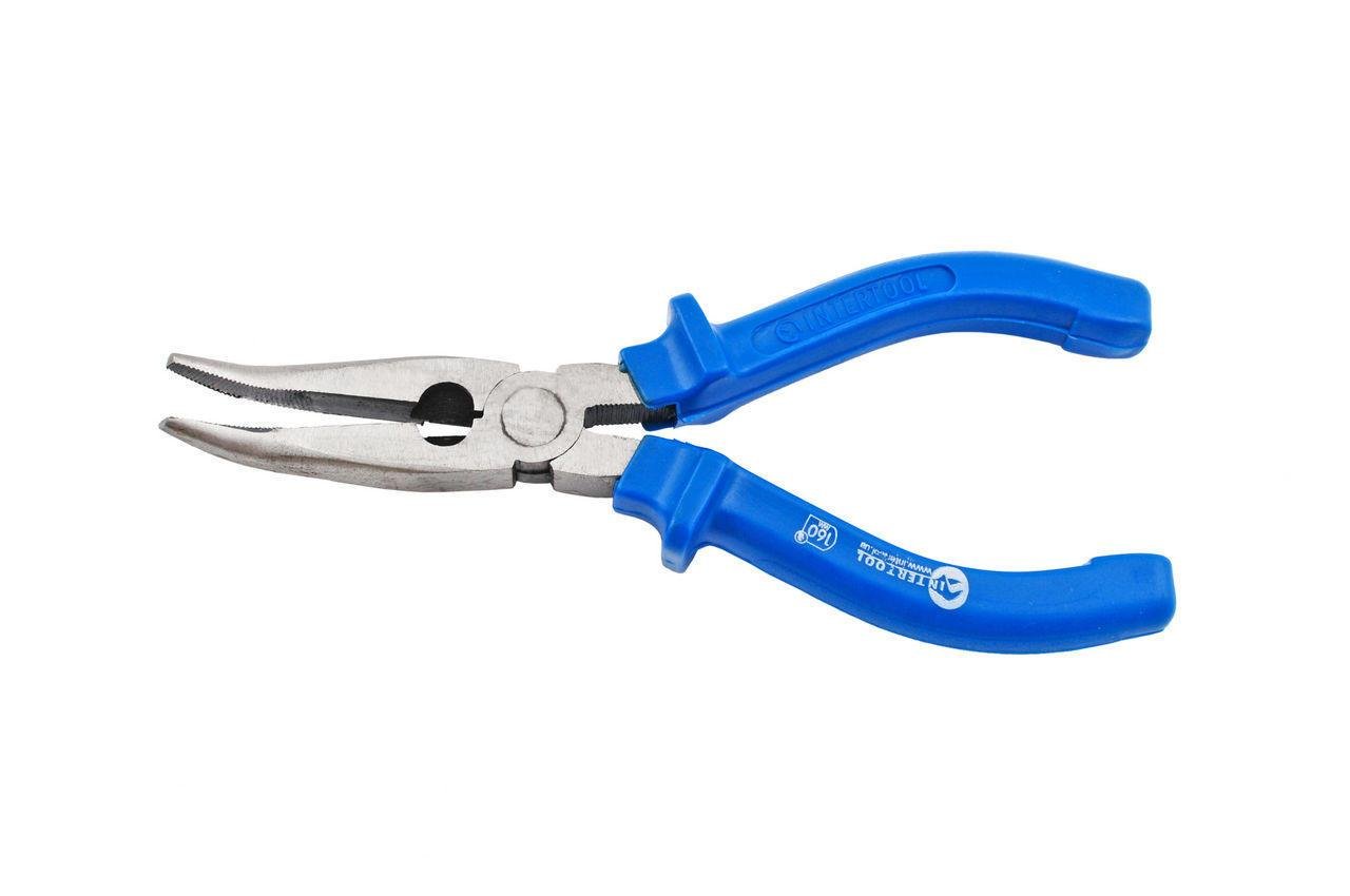 Щипцы удлиненные изогнутые Intertool American type 180 мм (HT-0125)