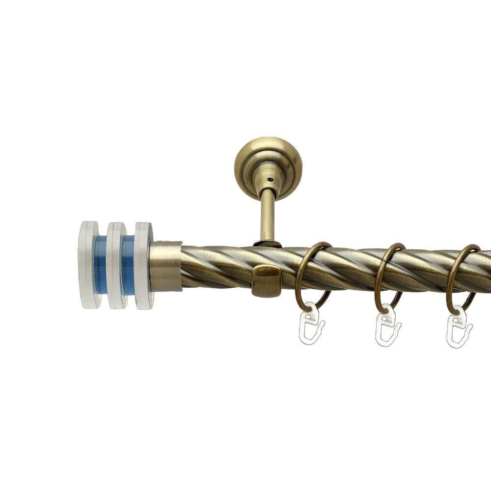 Карниз Orvit Аквария однорядный скрученный 25 мм 240 см Антик (00-00017657)